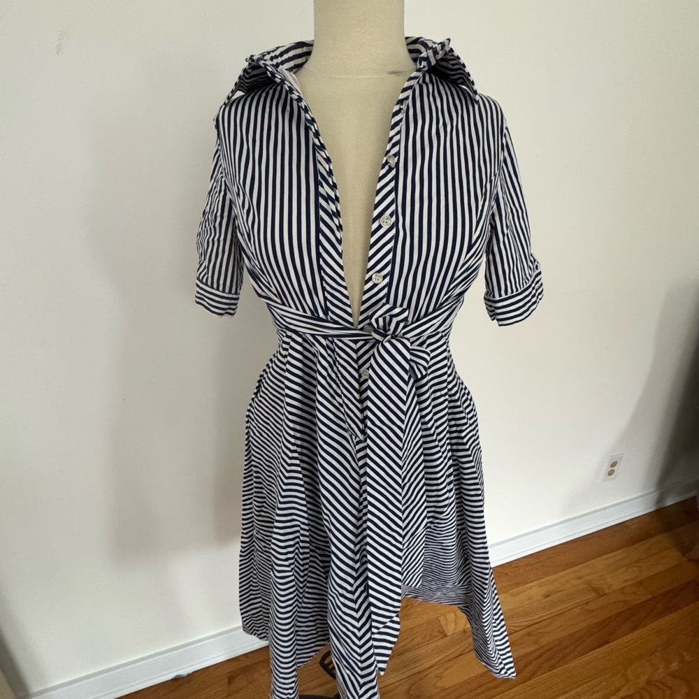 Striped Black and White Dress
